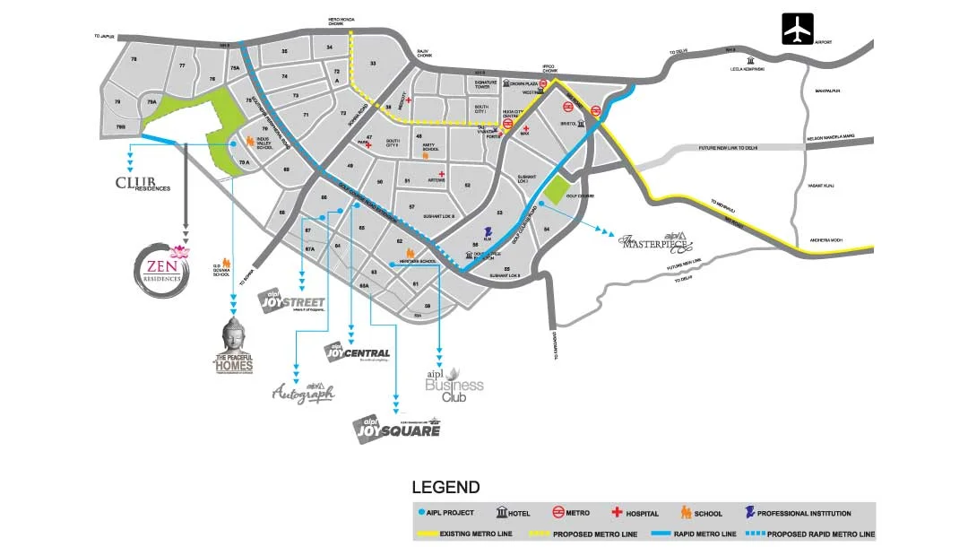 True Habitat Luxe Residency 112 Location Map