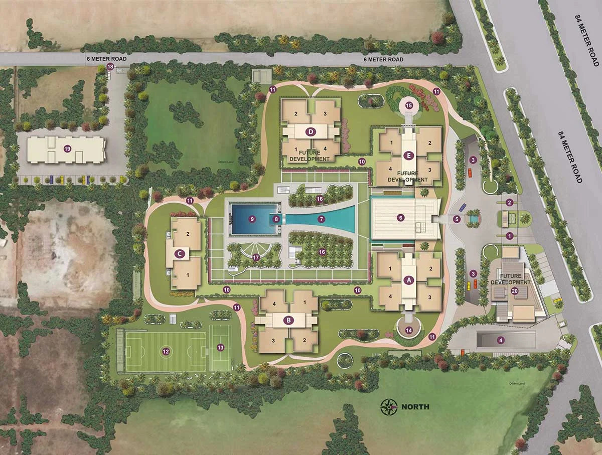 True Habitat Luxe Residency 112 Location Map