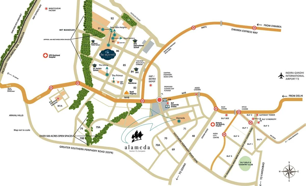 True Habitat Luxe Residency 112 Location Map