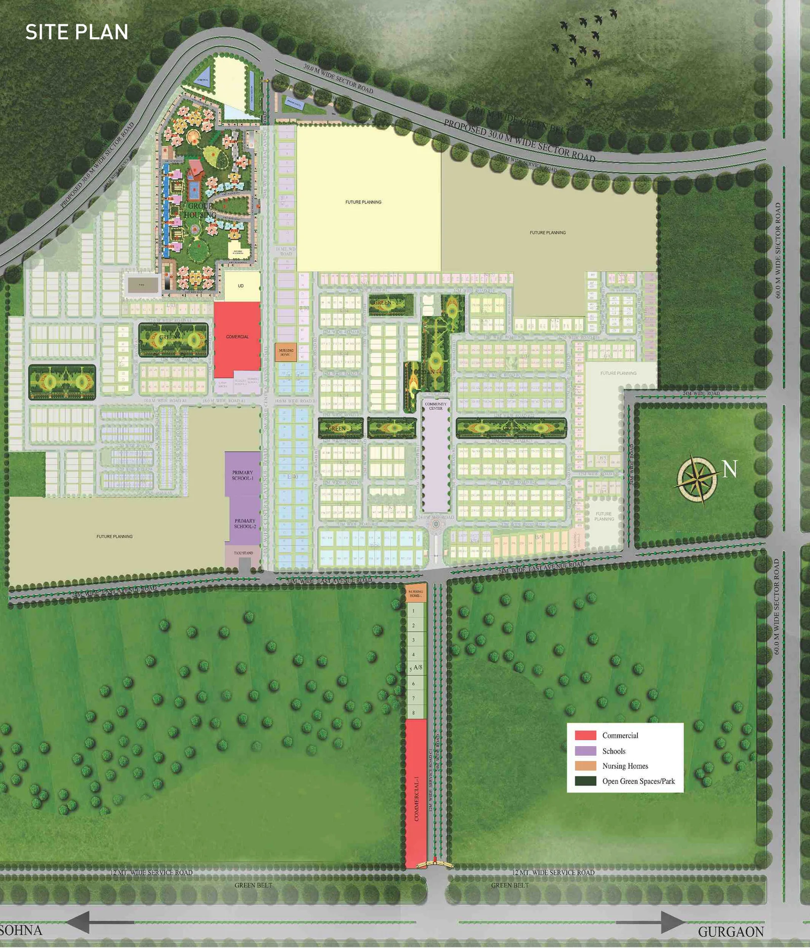 True Habitat Luxe Residency 112 Location Map