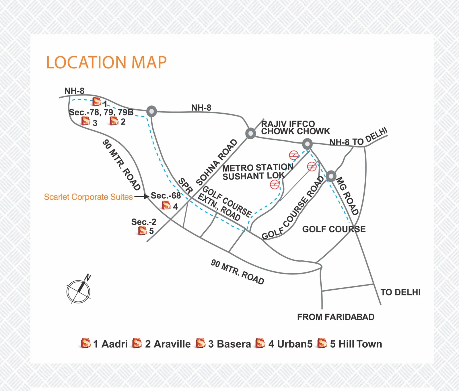 True Habitat Luxe Residency 112 Location Map