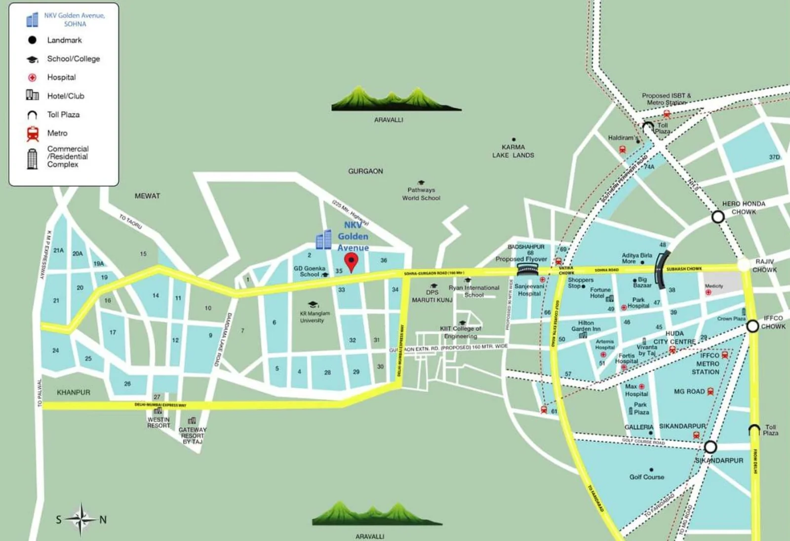 True Habitat Luxe Residency 112 Location Map