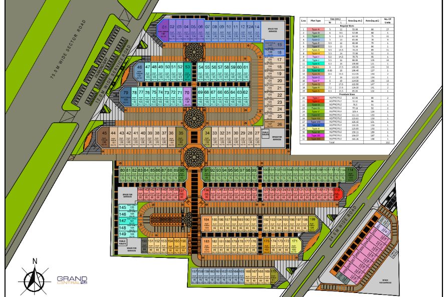 Site Plan of Grand Central 114