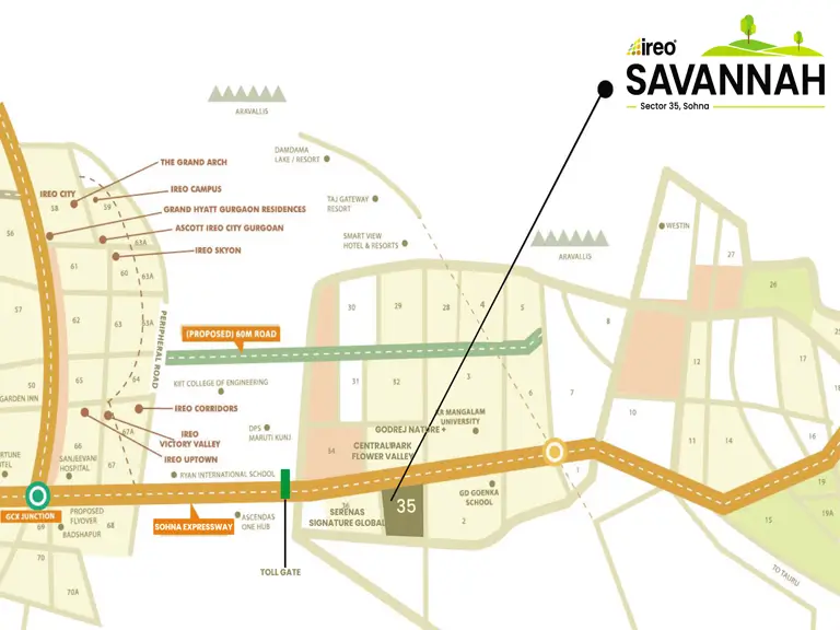 Ireo Savannah Location Map